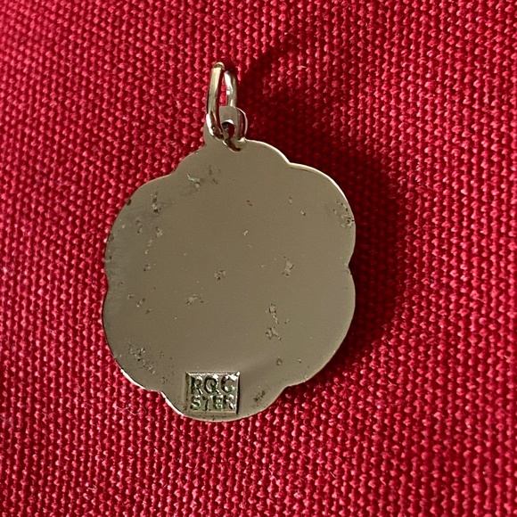 *Flawed* RQC Sterling Bowling Scalloped Disc Charm - Picture 6 of 15